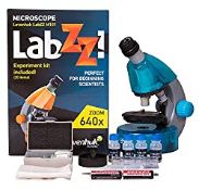 RRP £33.25 Levenhuk LabZZ M101 Azure Microscope for Kids with