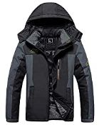 RRP £35.98 R RUNVEL Mens Waterproof Coats Winter Jackets for Men