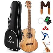 RRP £59.89 Vangoa Electric Acoustic Tenor Ukulele Solid Mahogany