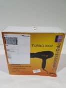 RRP £49.99 Super Turbo 3000 Hair Dryer comes with Pick comb Pik attachment