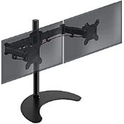 RRP £37.93 Duronic Monitor Arm Stand DM25D2 | Freestanding Double