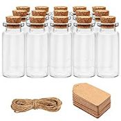 RRP £18.86 Belle Vous Glass Favour Jar Set with Cork Lids