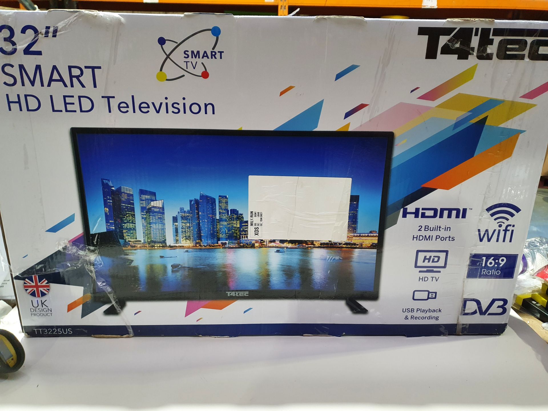 RRP £173.66 T4tec -BRITISH designed 32 inch LED TV - Image 2 of 2