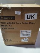RRP £139.99 HAUSWIRT Bean to Cup Coffee Machine