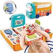 RRP £26.99 EARSOON Simulation School Bus Learning Toys