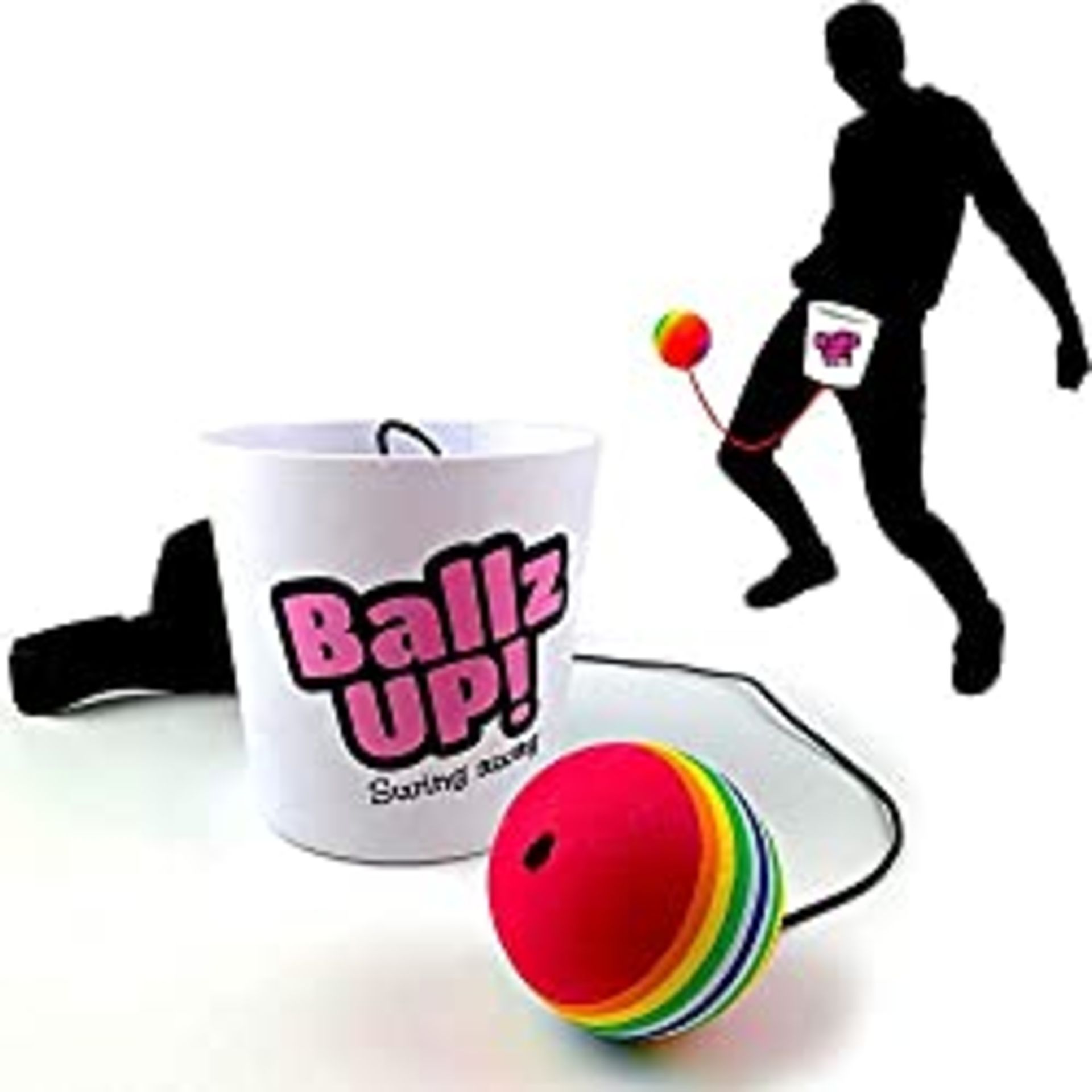 RRP £12.98 AQUAZA Winning Ballz Up! Swing Away Party Game, Multicoloured