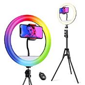 RRP £26.99 12" LED Ring Light with Tripod Stand Quntis