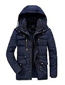 RRP £49.98 R RUNVEL Mens Winter Coats for Men Winter Parka Jacket