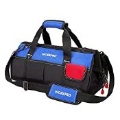 RRP £22.37 WORKPRO 18-Inch Tool Bag Organiser Muti-Purpose Wide