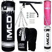 RRP £64.79 MCD Boxing Punch Bag Set 5ft 4ft Unfilled with Muay