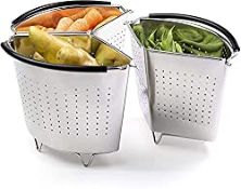 RRP £24.98 Stacking Steaming Basket with Feet