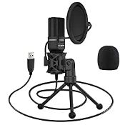 RRP £24.68 Kungber USB Microphone PC Computer Condenser Microphone