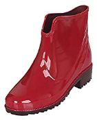 RRP £26.20 Womens Rain Shoes Anti Slip Wellington Boots Ankle