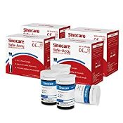 RRP £32.99 Sinocare Safe Accu Blood Glucose Test Strips 200 pcs