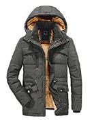 RRP £39.98 R RUNVEL Mens Winter Coats for Men Parka Jacket Mens