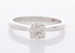 18ct White Gold Single Stone Prong Set Diamond Ring 0.57 Carats - Valued by GIE £9,955.00 - A