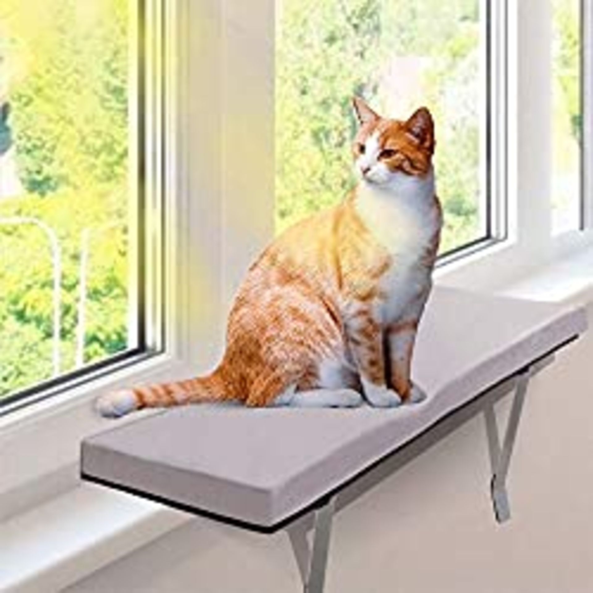 RRP £19.99 MASTERTOP Cat Bed Window Perch Bed Mounted Window Ledge