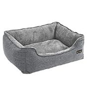 RRP £48.04 FEANDREA XXL Washable Dog Bed, Removable Cover, Cuddly Dog Sofa, Grey PGW12GG