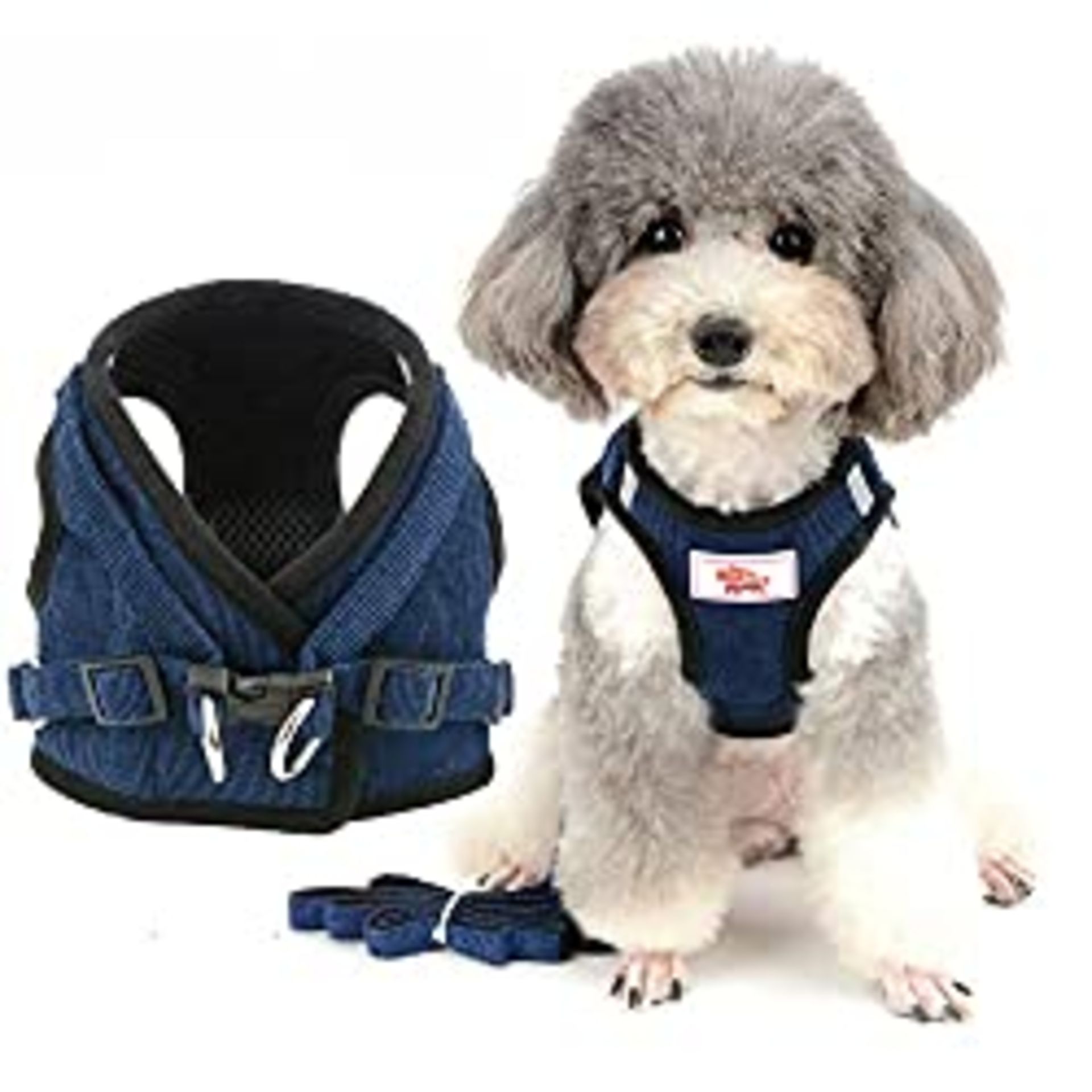 RRP £10.73 Zunea Small Dog Harness and Lead Sets No Pull Adjustable