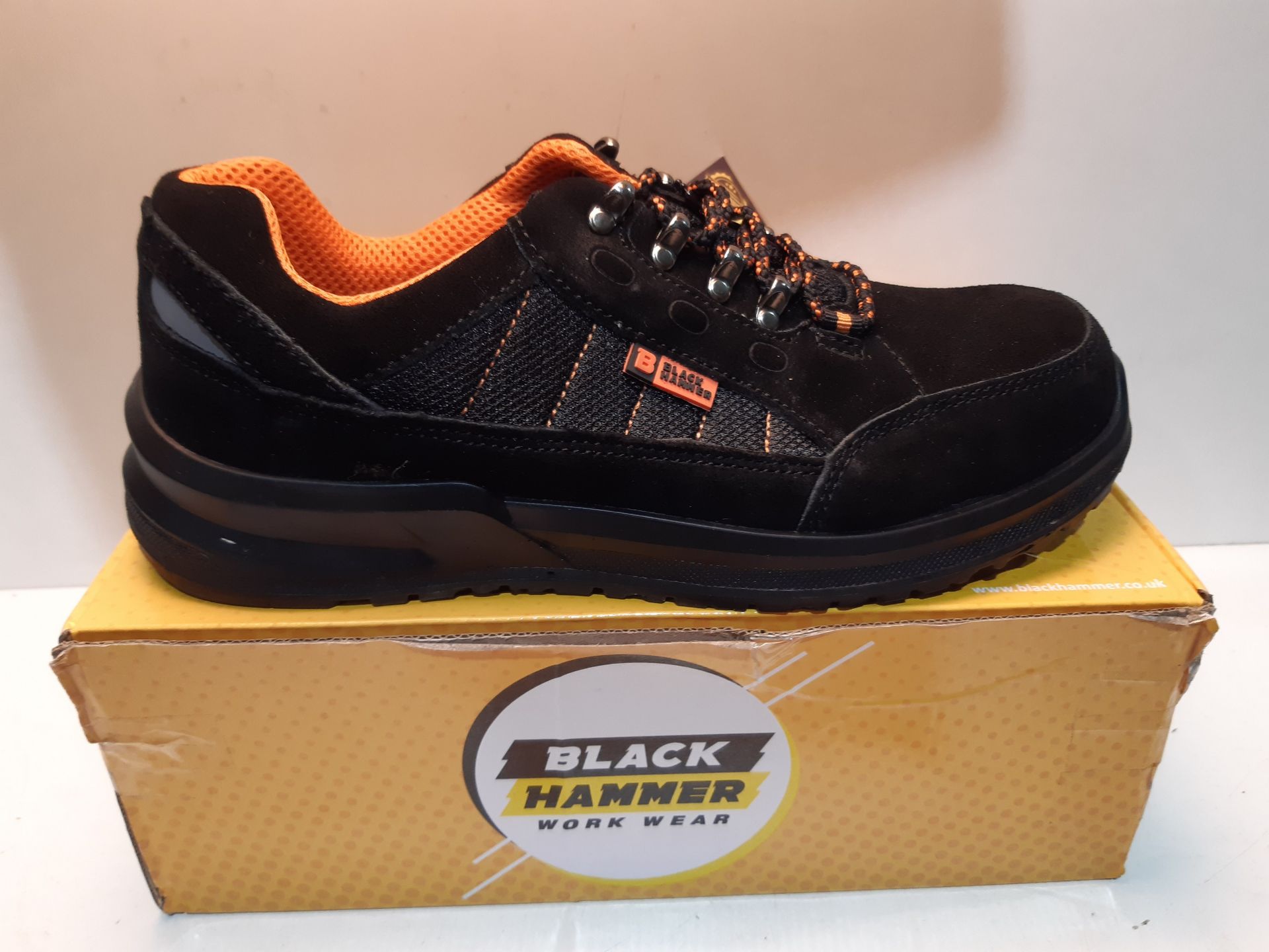 RRP £33.98 (ONE SHOE ONLY) Black Hammer Mens Safety Boot Steel Toe Cap Work Shoe - Image 2 of 2
