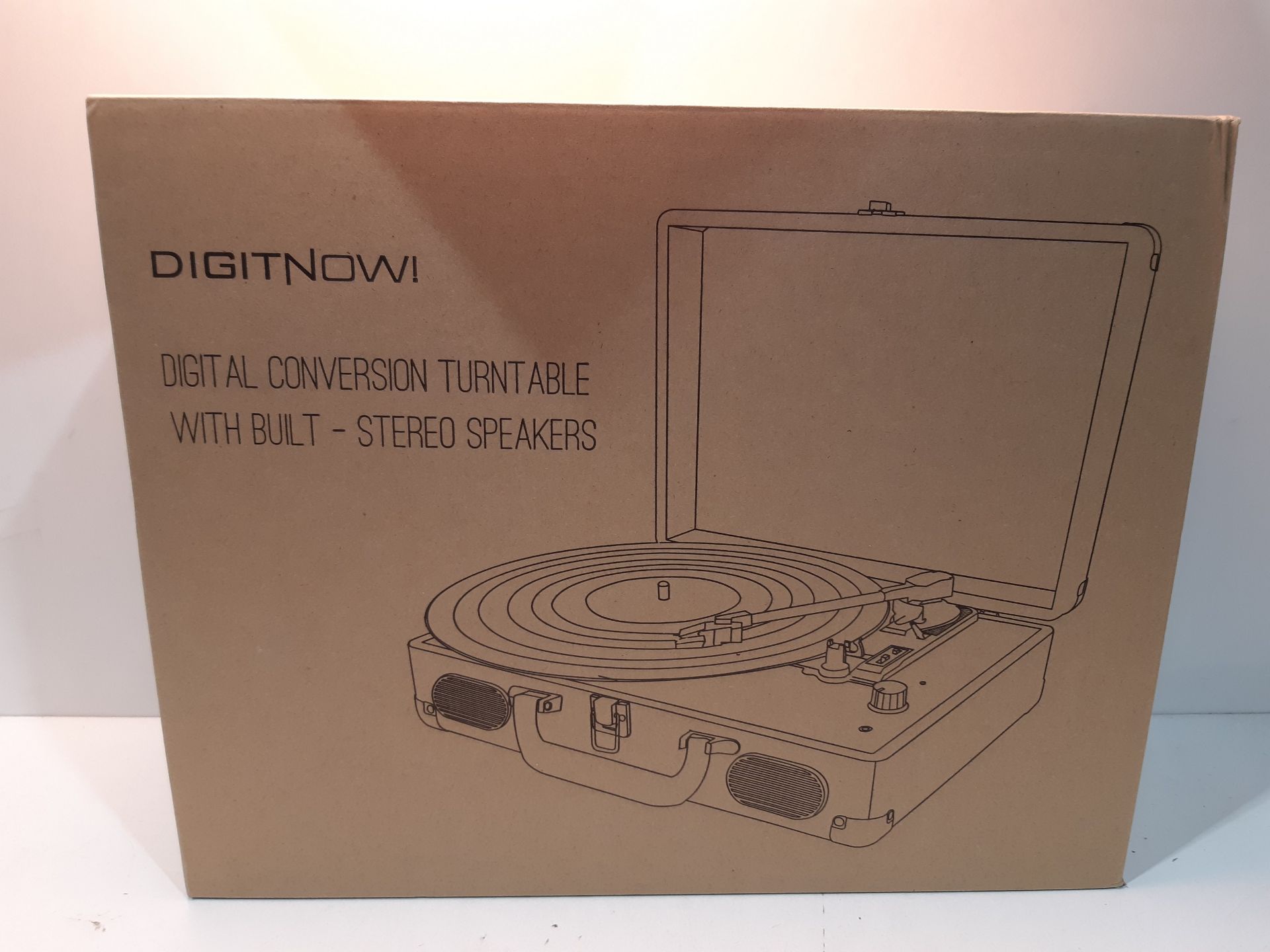 RRP £54.98 DIGITNOW! Bluetooth Record Player Belt-Drive 3-Speed - Image 2 of 2