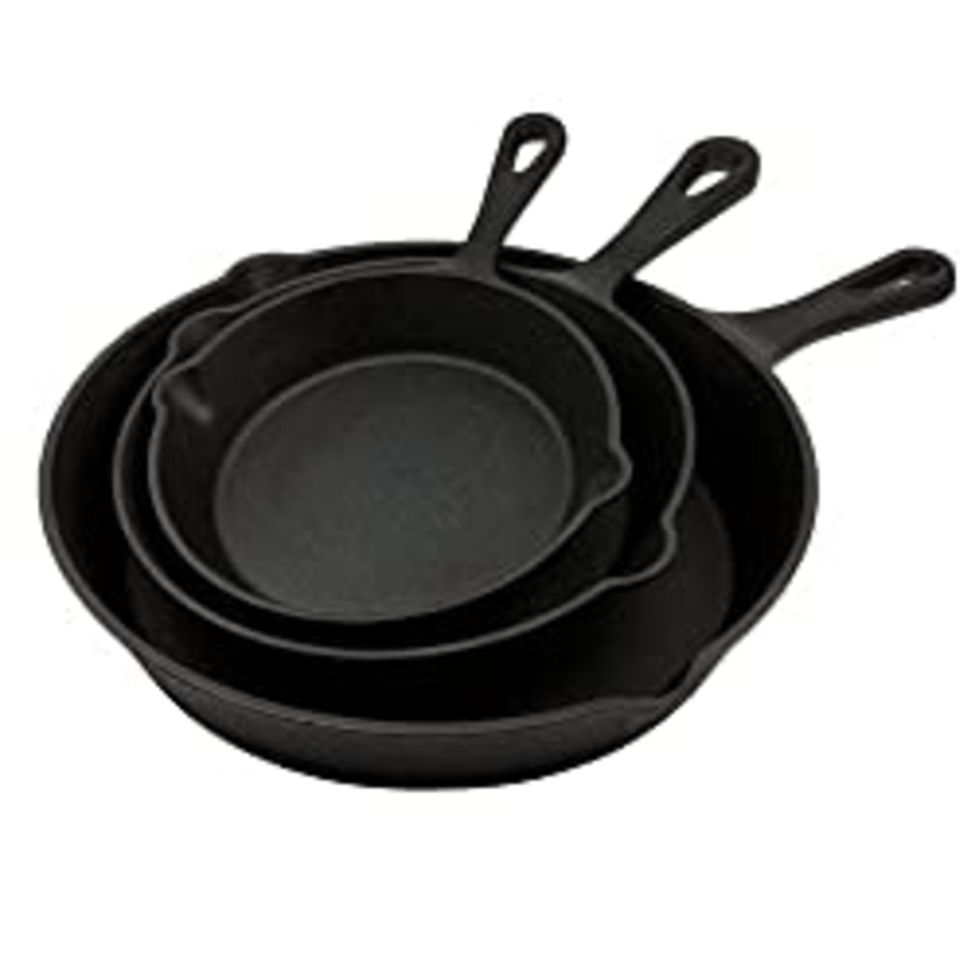 RRP £26.98 Taylor & Smyth 3 Pc Pre-Seasoned Cast Iron Pan Set