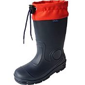 RRP £19.19 Muflon Boys Wellington Boots 1/2 UK (Label: 33/34) Darkblue-String