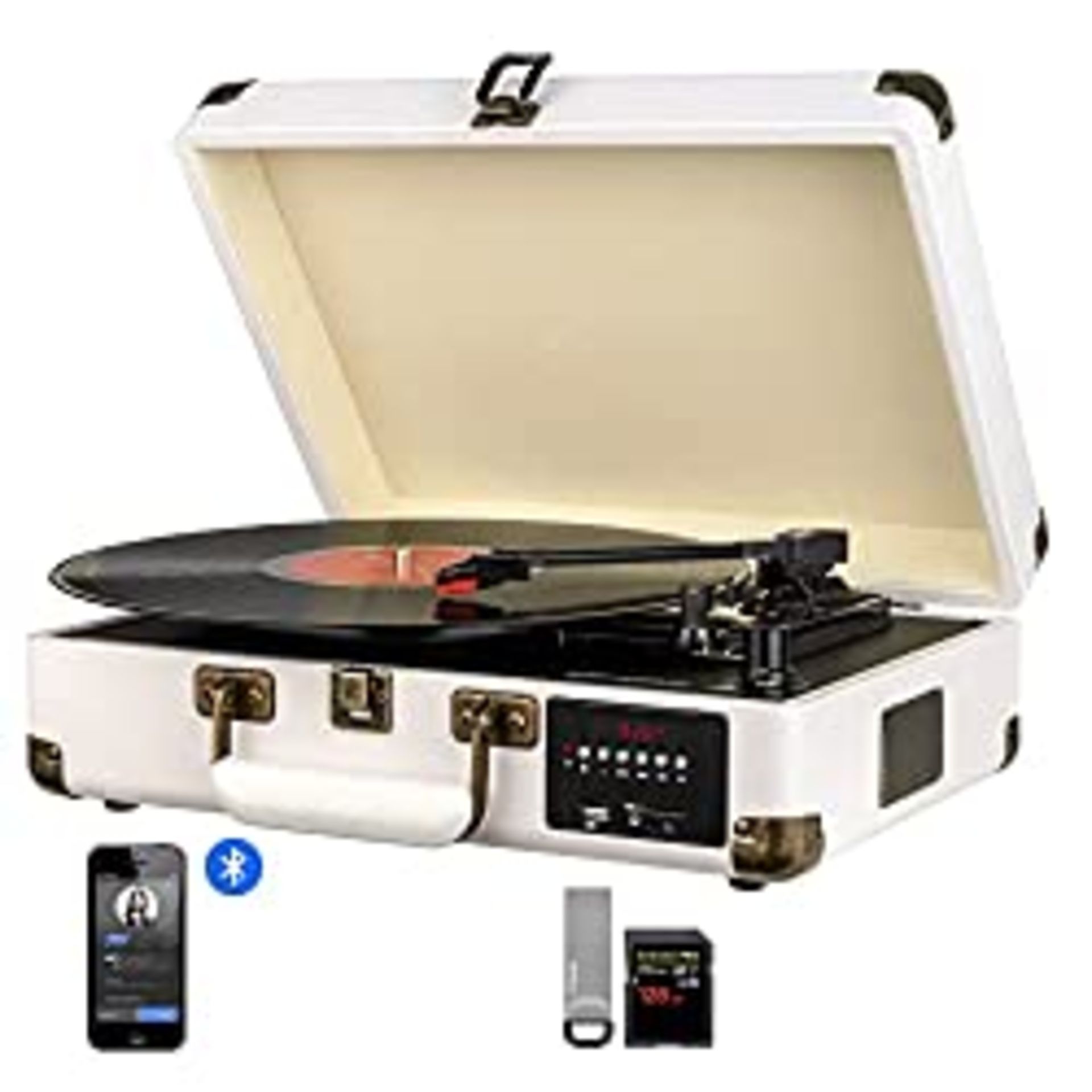 RRP £54.98 DIGITNOW! Bluetooth Record Player Belt-Drive 3-Speed