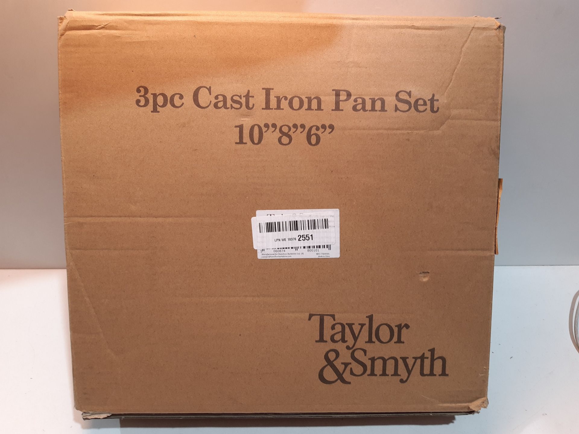 RRP £26.98 Taylor & Smyth 3 Pc Pre-Seasoned Cast Iron Pan Set - Image 2 of 2