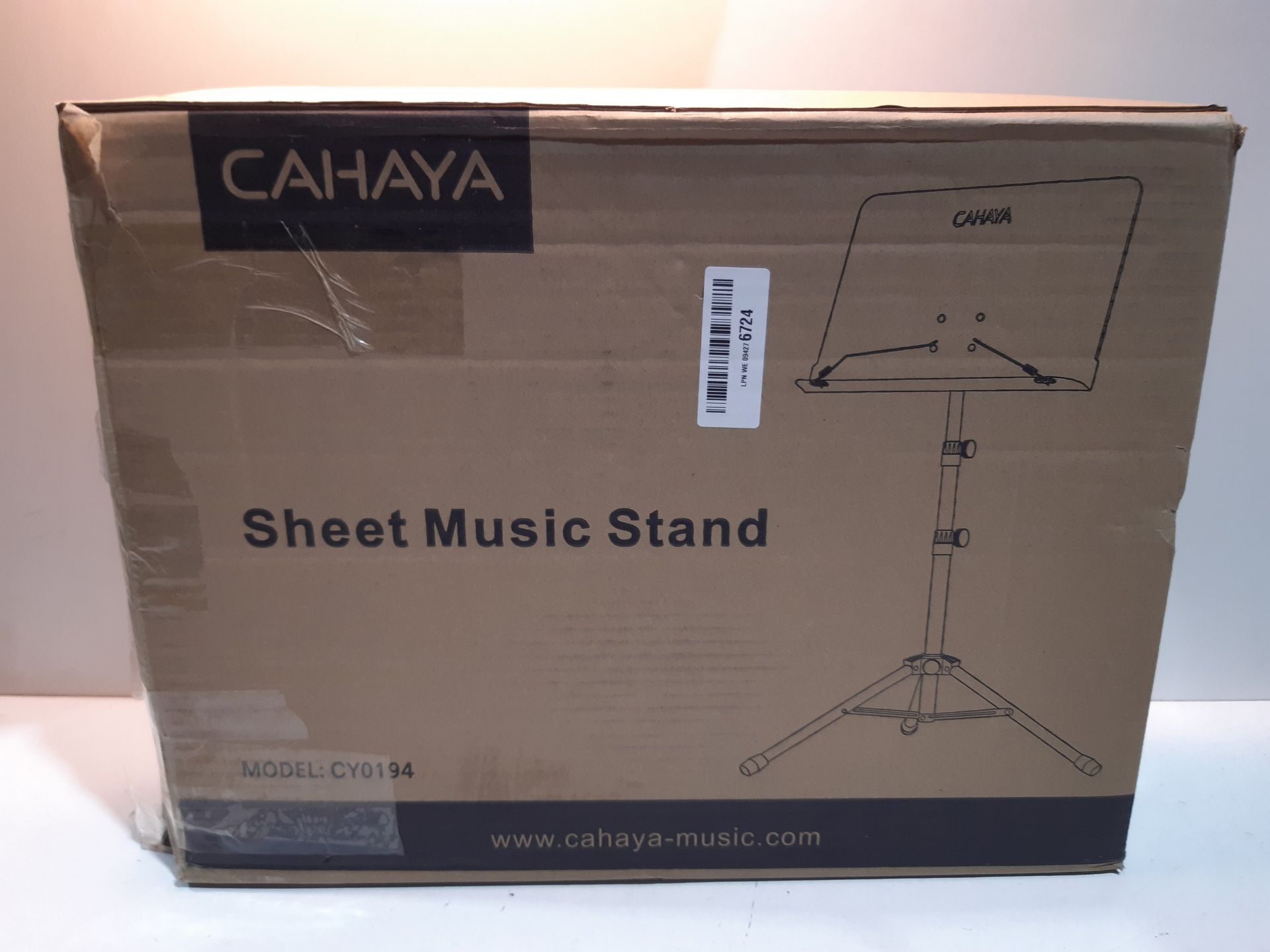 RRP £22.09 CAHAYA Sheet Music Stand Metal Portable with Carrying Bag - Image 2 of 2