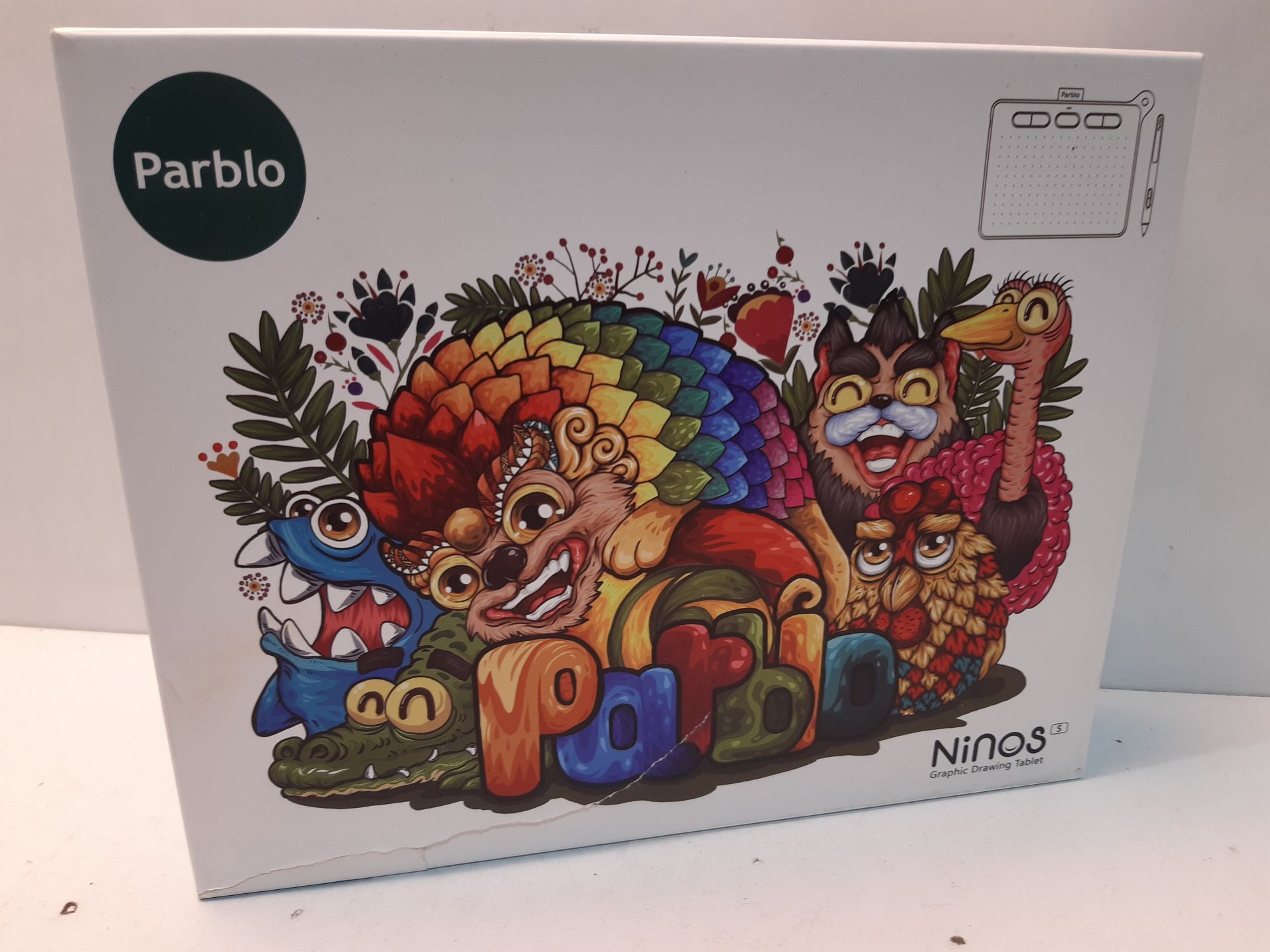 RRP £19.99 Parblo Ninos Graphics Drawing Tablets 6x4 inch with - Image 2 of 2