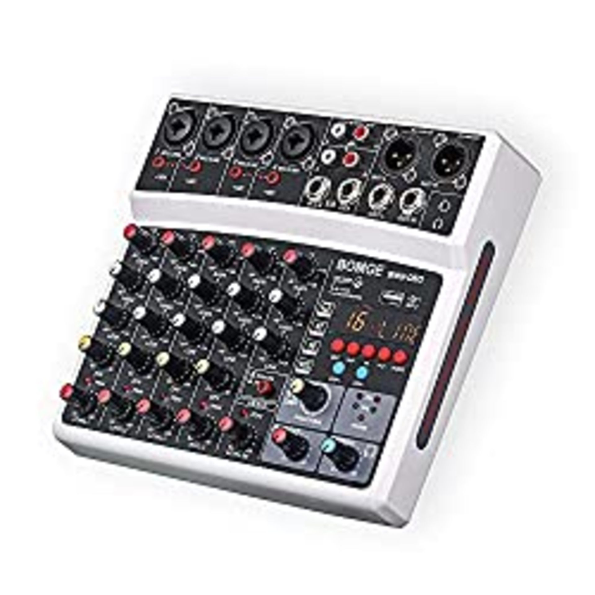 RRP £58.80 BOMGE 6 channel dj audio mixer with MP3 USB Bluetooth