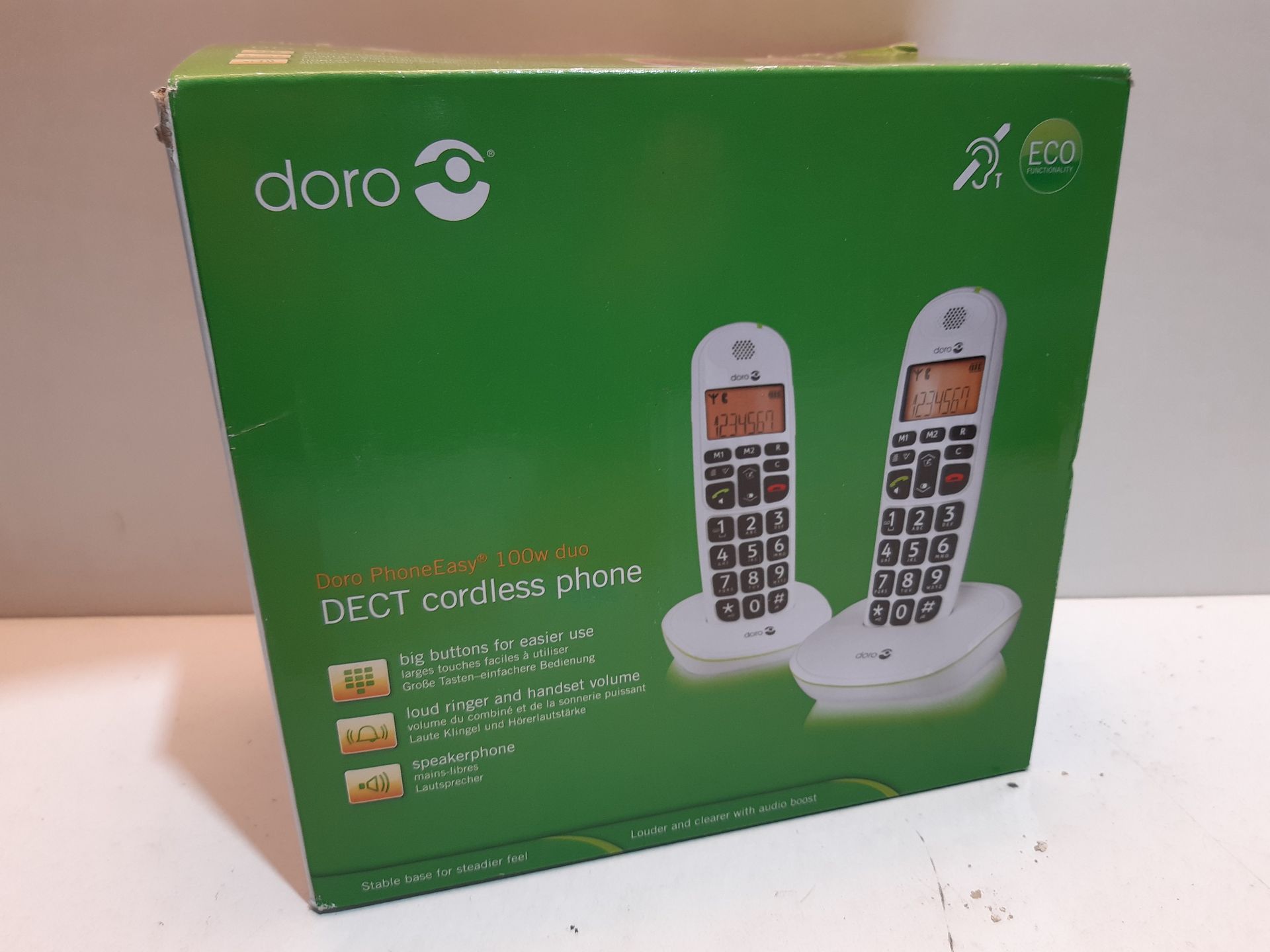 RRP £52.49 Doro PhoneEasy 100W DECT Cordless Phone with Amplified Sound and Big Buttons - Image 2 of 2