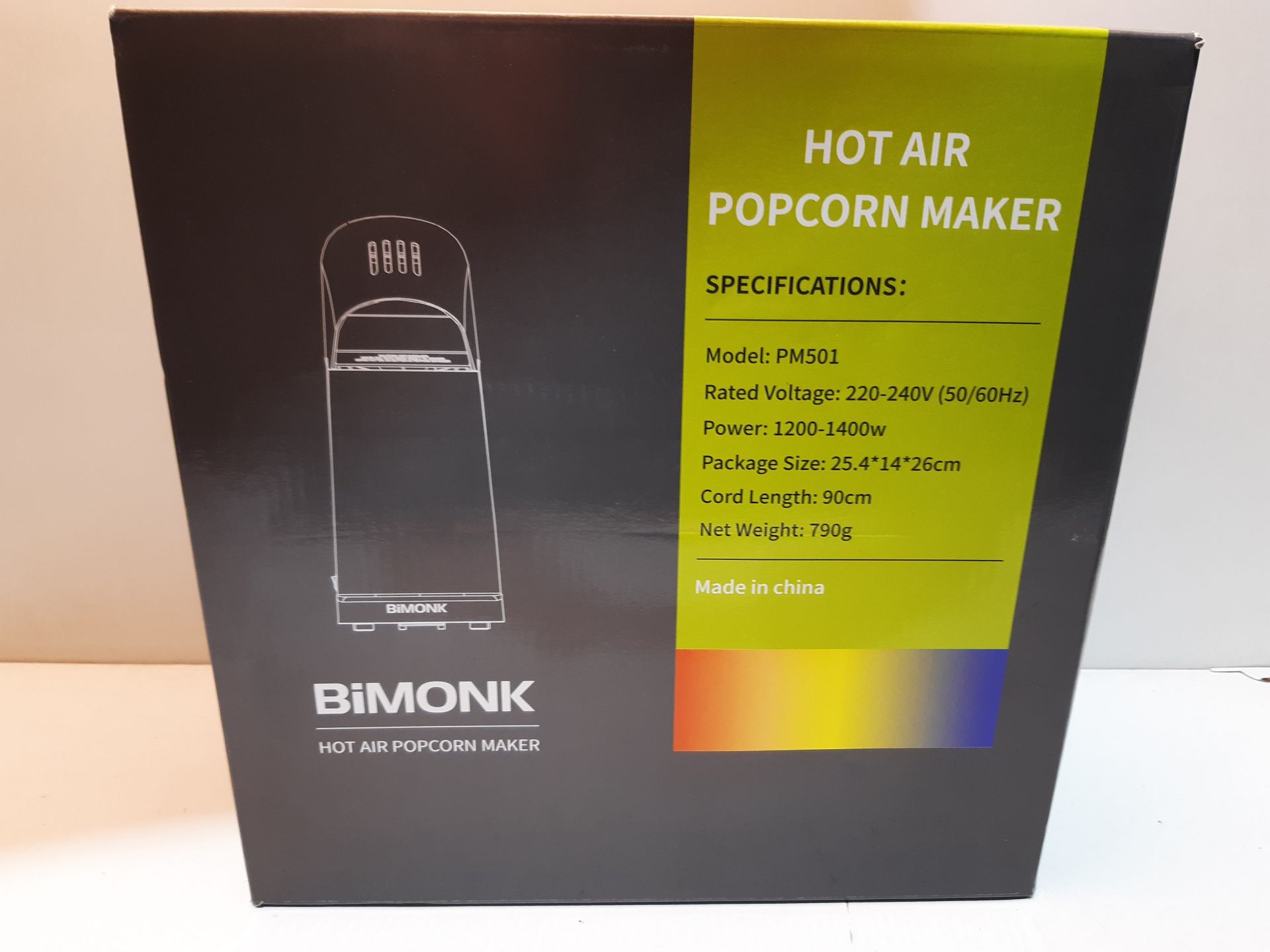 RRP £39.98 1400W Hot Air Popcorn Maker - Image 2 of 2