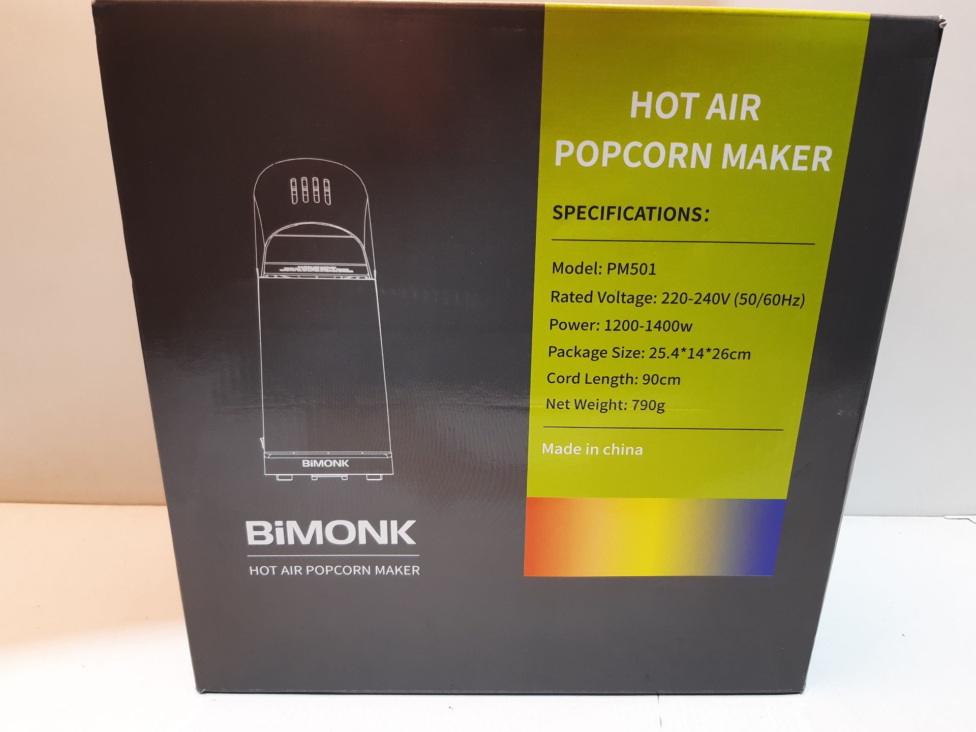 RRP £39.98 1400W Hot Air Popcorn Maker - Image 2 of 2