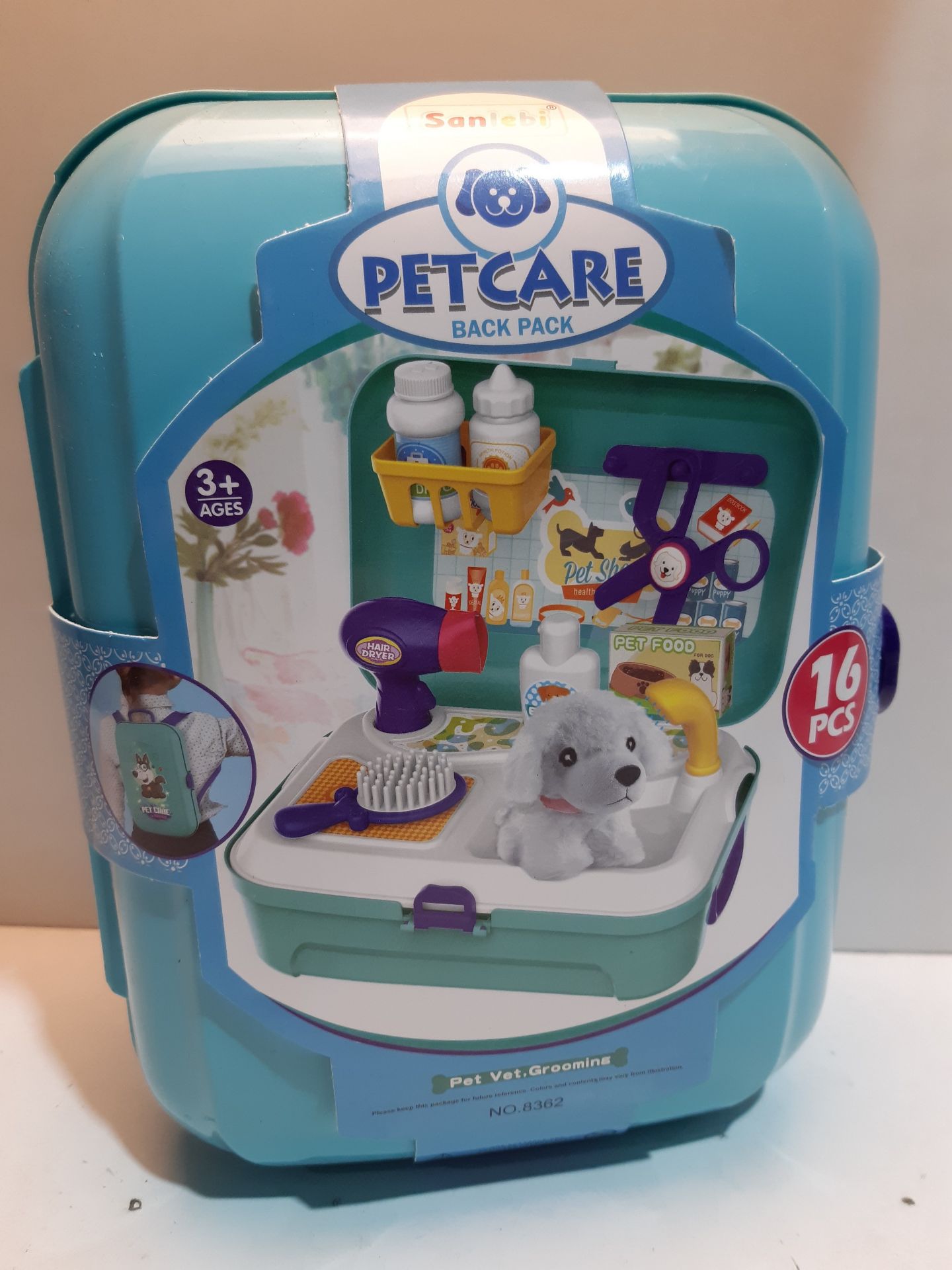 RRP £16.80 Sanlebi Pet Care Role Play Set Grooming Toys Feeding - Image 2 of 2