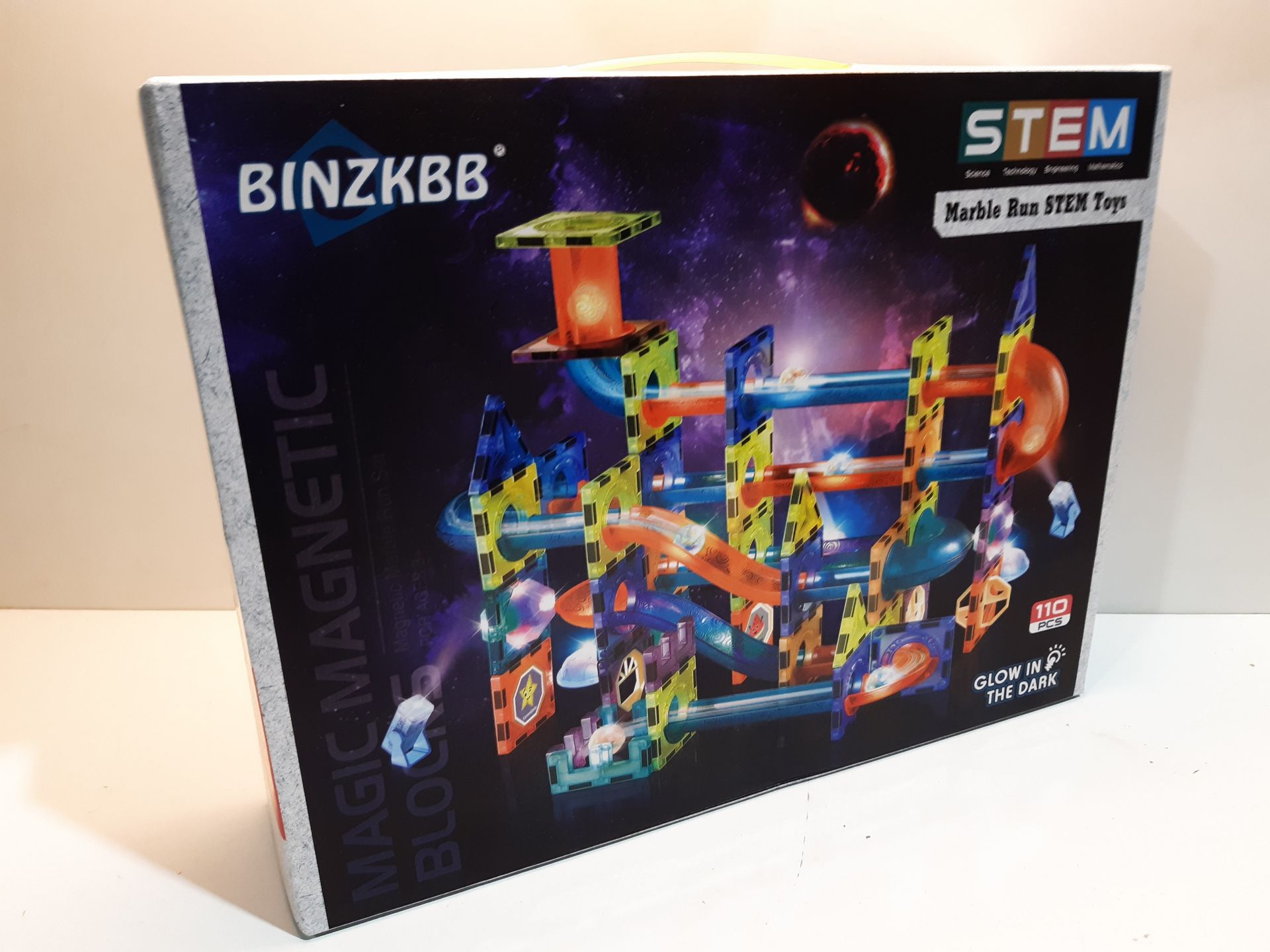 RRP £33.98 BINZKBB Magnetic Tiles Building Blocks 110PC Toys Set For Kids - Image 2 of 2