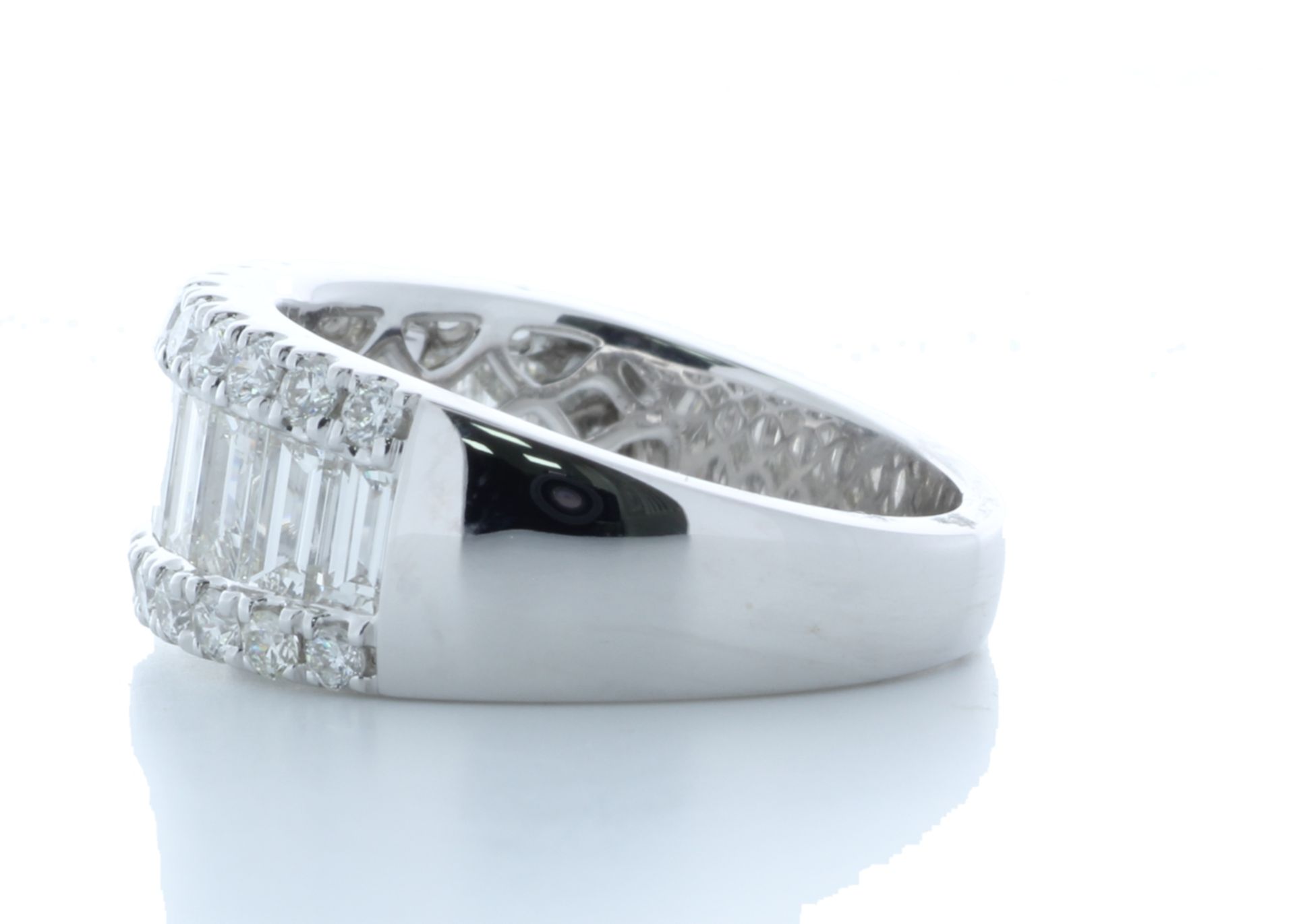 18ct White Gold Channel Set Semi Eternity Diamond Ring 2.34 Carats - Valued by AGI £17,600.00 - 18ct - Image 2 of 4