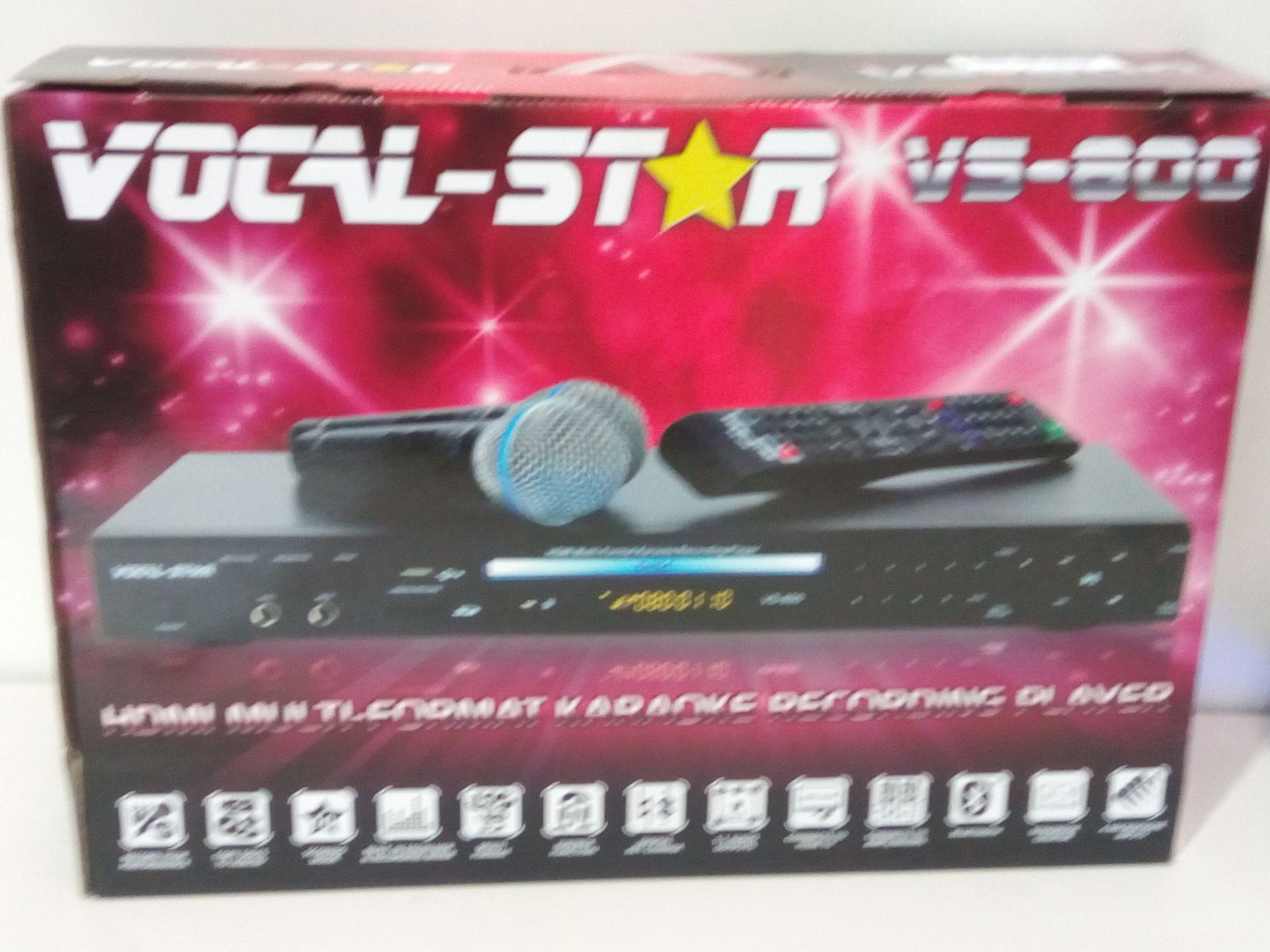 RRP £194.99 Vocal-Star VS-800 Karaoke Machine With 2 Wireless Microphones - Image 2 of 2