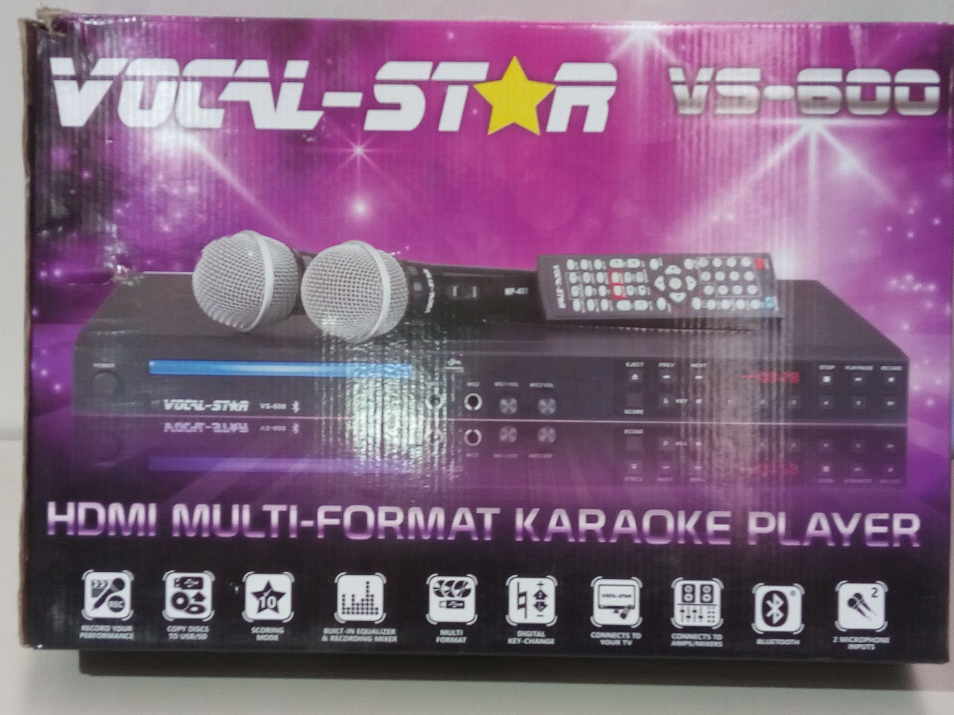 RRP £112.99 Vocal-Star VS-600 HDMI Karaoke Machine With Bluetooth - Image 2 of 2