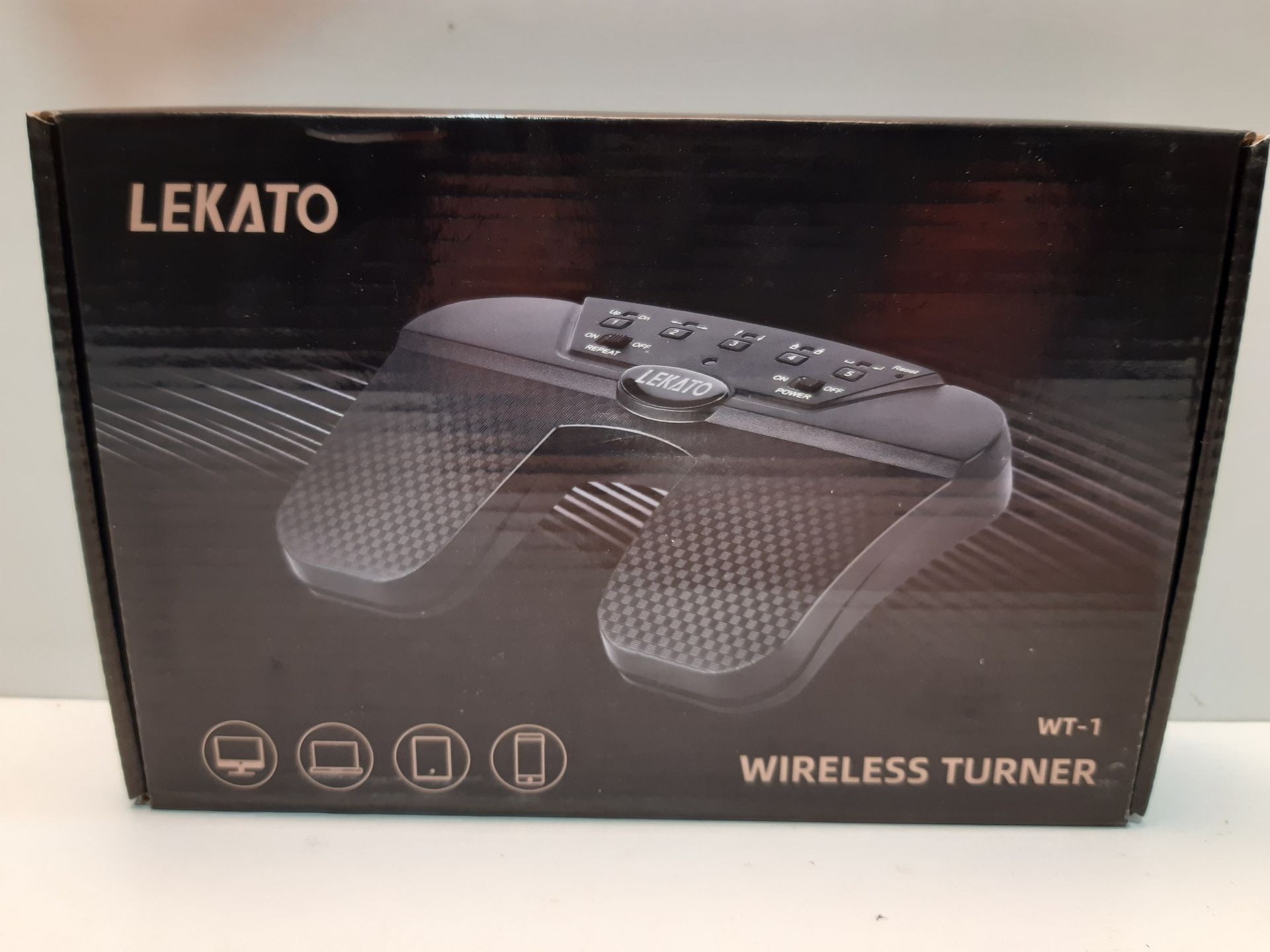 RRP £47.99 LEKATO Bluetooth Page Turner Pedal USB Rechargeable - Image 2 of 2