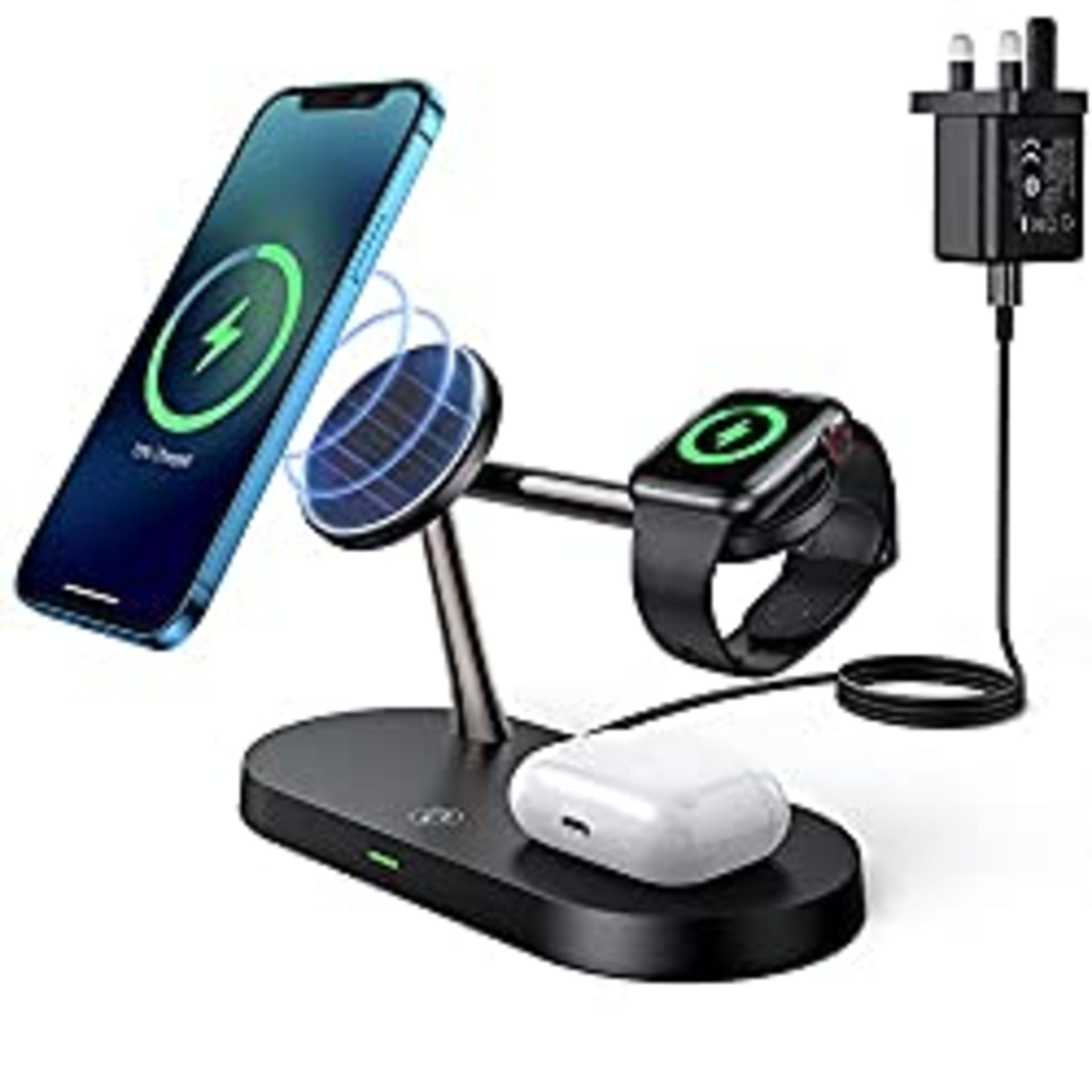 RRP £25.36 Hinyx 4 in 1 Magnetic Wireless Charger Stand