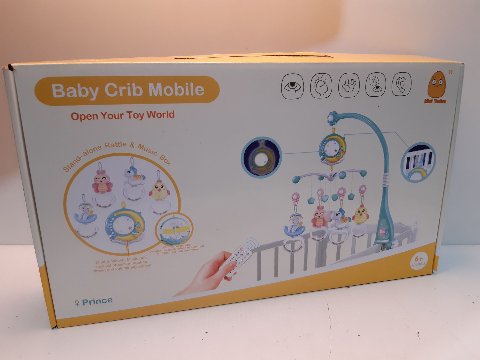 RRP £25.15 Baby Musical Crib Mobile with Timing Function Projector and Lights - Image 2 of 2