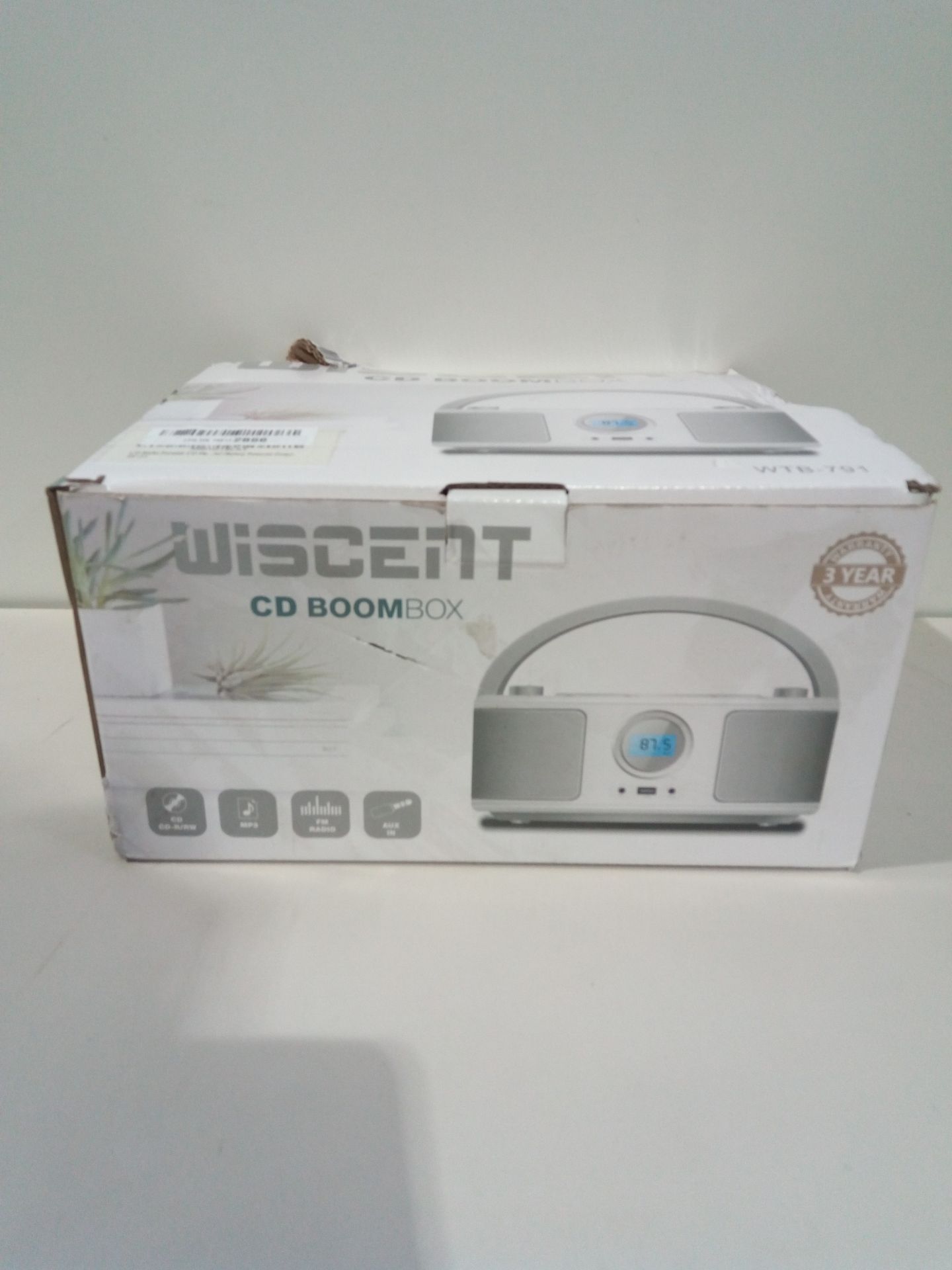 RRP £32.99 CD Radio Portable CD Player Boombox with Bluetooth - Image 2 of 2