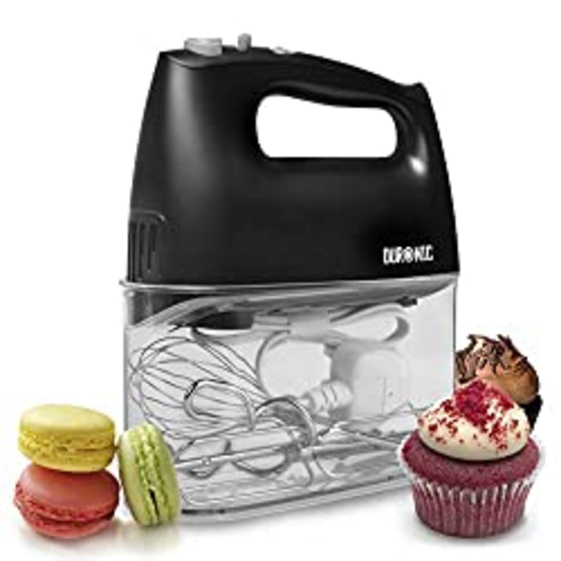 RRP £29.74 Duronic HM4BK Electric Hand Mixer Set 400W