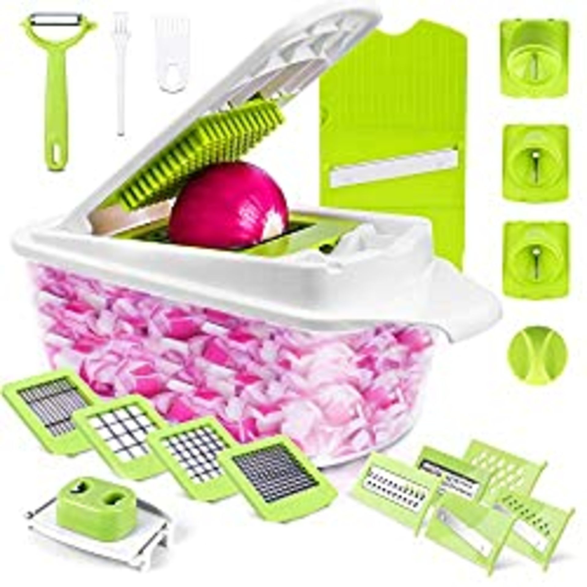 RRP £21.44 Vegetable Cutter Fruit Cutter 23 Pieces Vegetable Choppers