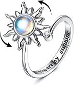 RRP £14.99 MILACOLATO Sterling Silver Fidget Anxiety Ring for