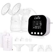 RRP £48.98 Double Electric Breast Pump with Milk Storage Bags