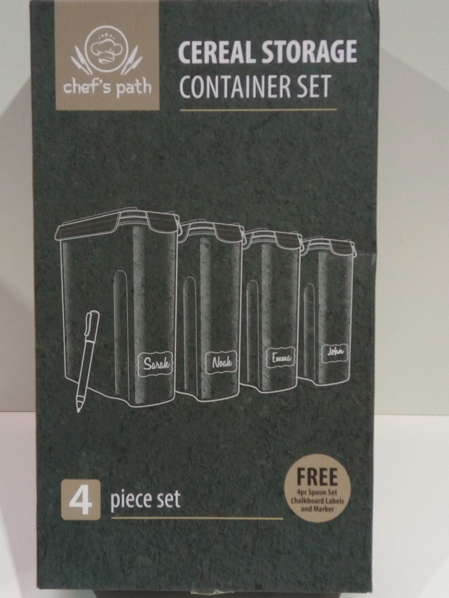 RRP £20.36 Cereal Container Storage Set - Airtight Food Storage Containers - Image 2 of 2