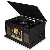 RRP £84.98 Record Player Vinyl Turntable with Speakers USB